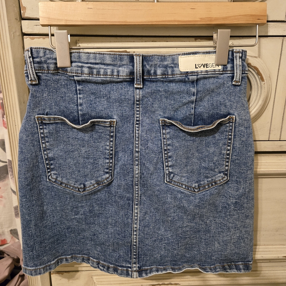 LoveGen Blue Denim Skirt - Picture 2 of 3